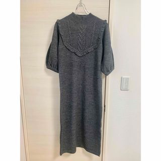 ハーリップトゥ(Her lip to)のHerlipto Belted Ruffle Cable-Knit Dress(ロングワンピース/マキシワンピース)