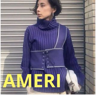 アメリヴィンテージ(Ameri VINTAGE)のBUSTIER LAYERED KNIT (ニット/セーター)