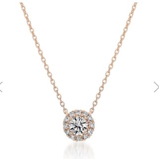 スタージュエリー(STAR JEWELRY)の美品【スタージュエリー】K18PG ヘイロー　ダイヤ　0.21ct　ネックレス(ネックレス)