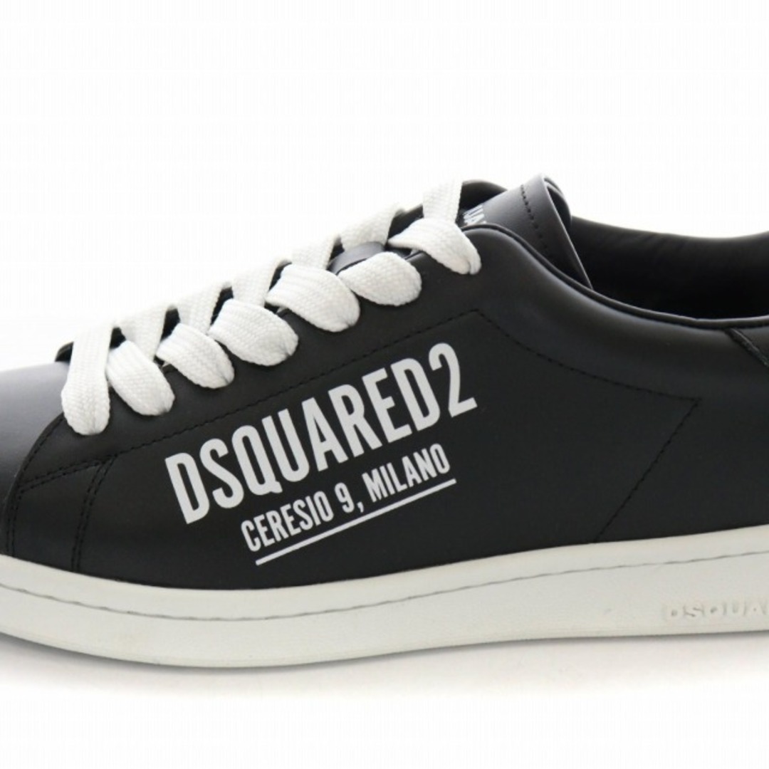 DSQUARED2 ロゴ スニーカー レザー ローカット 靴 40 26cm 黒