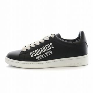 ディースクエアード(DSQUARED2)のDSQUARED2 ロゴ スニーカー レザー ローカット 39 25.5cm 黒(スニーカー)