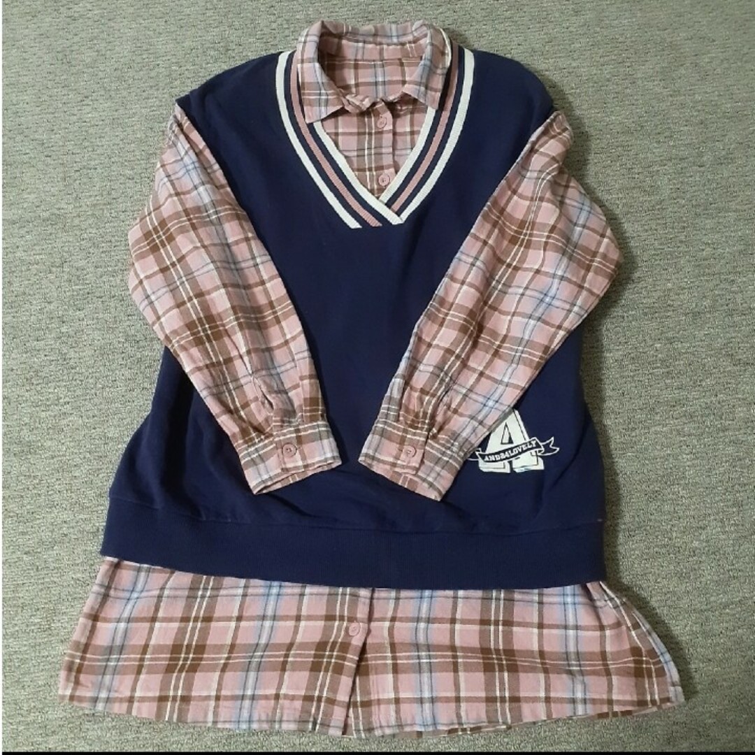 GU(ジーユー)のGU/150/ベスト キッズ/ベビー/マタニティのキッズ服女の子用(90cm~)(ニット)の商品写真