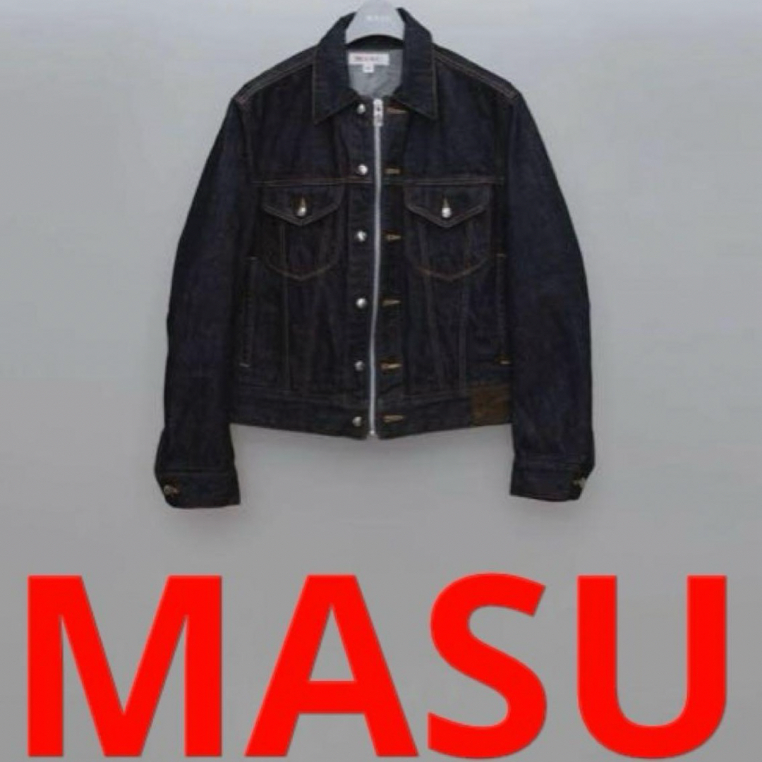 50cm袖丈MASU 23ss DENIM TRUCKER JACKE INDIGO デニム