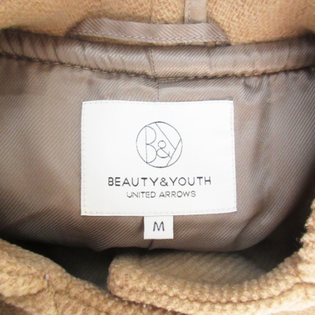 BEAUTY&YOUTH UNITED ARROWS(ビューティアンドユースユナイテッドアローズ)のB&Y ユナイテッドアローズ ダッフルコート フード付き ショート M ベージュ レディースのジャケット/アウター(ダッフルコート)の商品写真