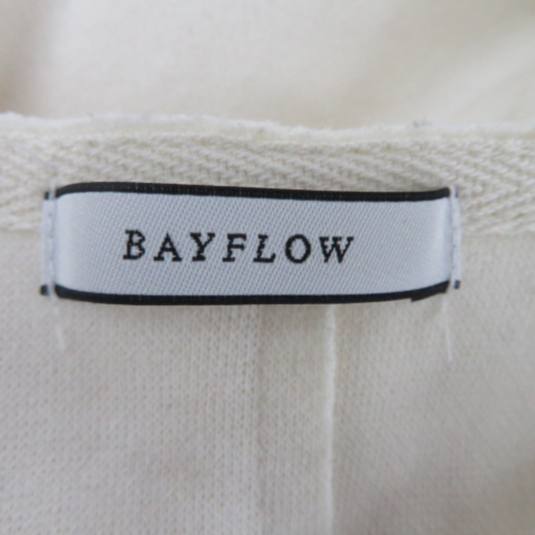 BAYFLOW(ベイフロー)のベイフロー カットソー 長袖 スリットネック 無地 オーバーサイズ F レディースのトップス(カットソー(長袖/七分))の商品写真