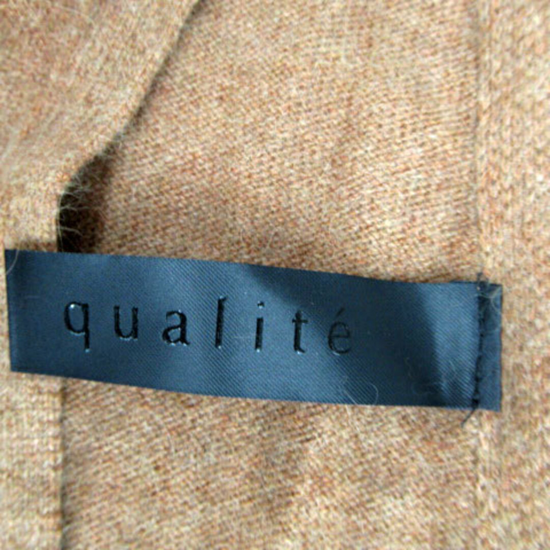 qualite(カリテ)のカリテ qualite ニットチュニック ドルマンスリーブ ウール ブラウン レディースのトップス(チュニック)の商品写真