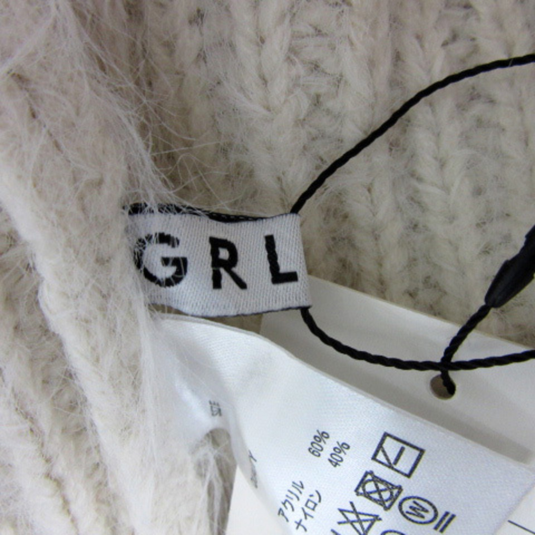 GRL(グレイル)のグレイル シャギーニット セーター 長袖 Vネック F オフホワイト ■MO レディースのトップス(ニット/セーター)の商品写真