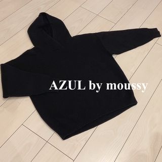 アズールバイマウジー(AZUL by moussy)のAZUL by MOUSSY  黒☆パーカー　レディースM(パーカー)