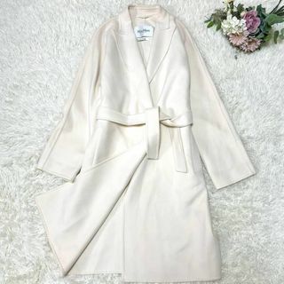 マックスマーラ(Max Mara)の【現行 極美品】マックスマーラ クチートアマーノ ガウンコート 白タグ 3L(ガウンコート)