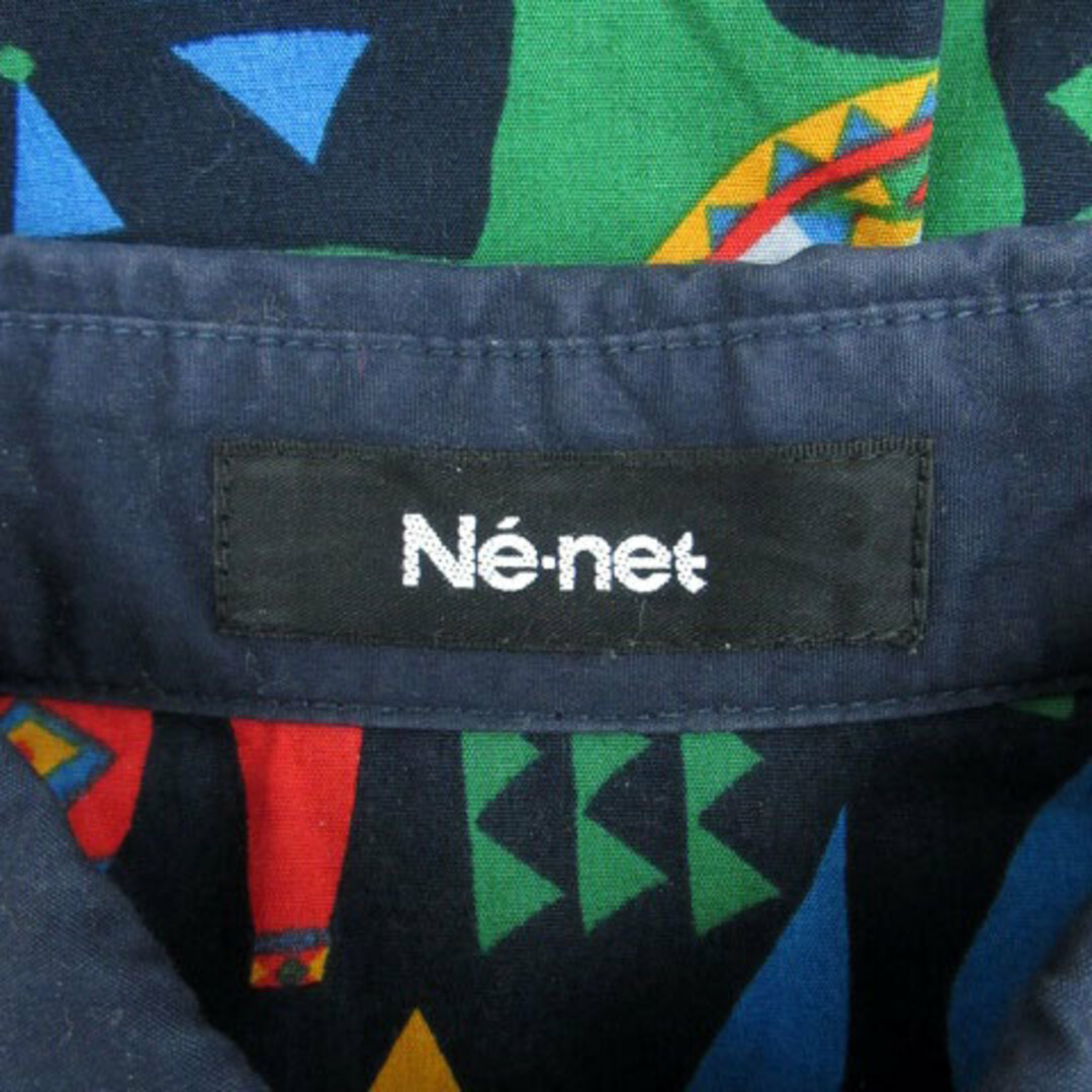 Ne-net(ネネット)のネネット カジュアルシャツ 長袖 総柄 2 マルチカラー 紺 ネイビー レディースのトップス(その他)の商品写真