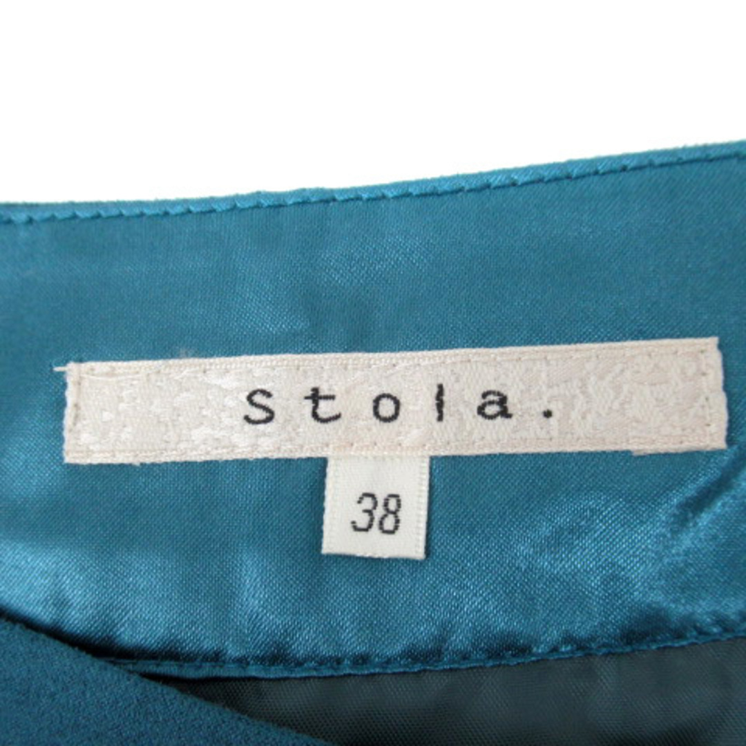 Stola.(ストラ)のストラ ティアードスカート 台形スカート ひざ丈 38 エメラルドグリーン レディースのスカート(ひざ丈スカート)の商品写真