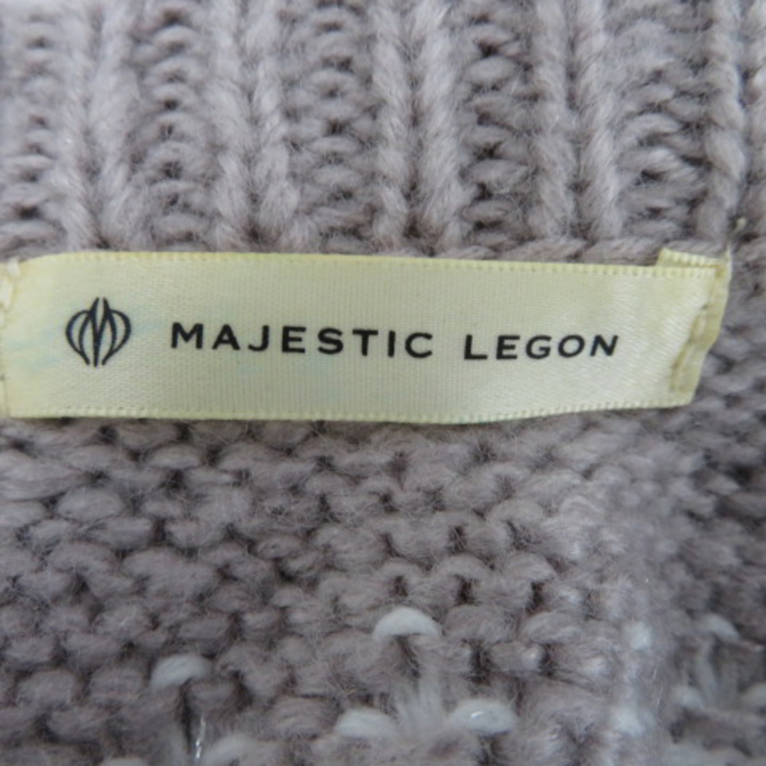 MAJESTIC LEGON(マジェスティックレゴン)のマジェスティックレゴン ニット セーター 長袖 ラウンドネック ノルディック柄 レディースのトップス(ニット/セーター)の商品写真