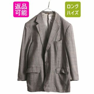 ブルックスブラザース(Brooks Brothers)の90s USA製 ブルックスブラザーズ チェック テーラード ジャケット メンズ XL 程 90年代 ブレザー Brooks Brothers ショート丈 大きいサイズ(テーラードジャケット)