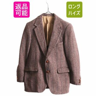 ハリスツイード(Harris Tweed)の80s USA製 JCPENNY STAFFORD ハリスツイード テーラード ジャケット メンズ S 程/ ブレザー 80年代 ヴィンテージ ウール ツイード JCペニー(テーラードジャケット)