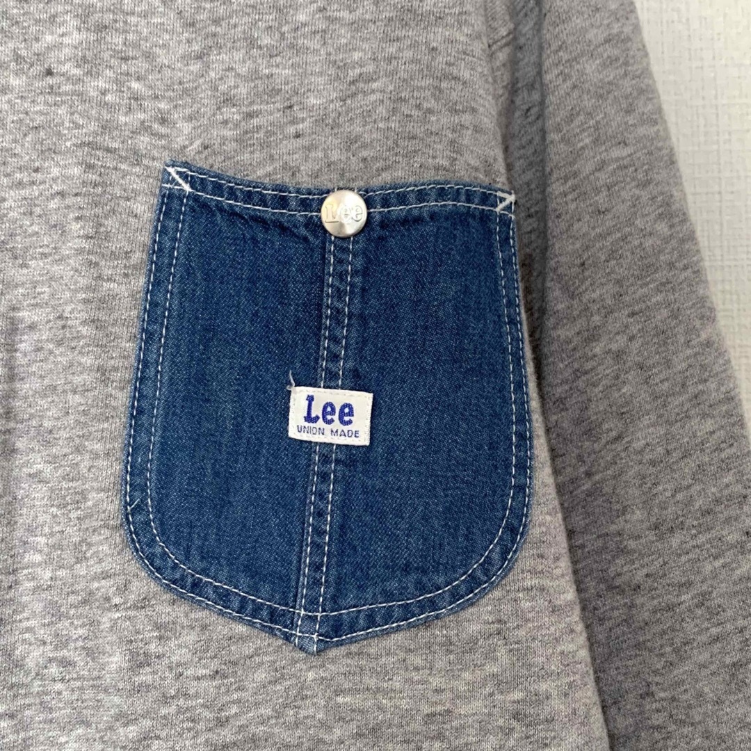 Lee(リー)のLeeリー/men'sパーカートレーナーデニムポケットロゴ刺繍 ゆったりLサイズ メンズのトップス(パーカー)の商品写真