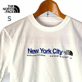 ザノースフェイス(THE NORTH FACE)の【ニューヨーク限定！】ノースフェイス メンズ Tシャツ 半袖  S 白 ロゴ(Tシャツ/カットソー(半袖/袖なし))