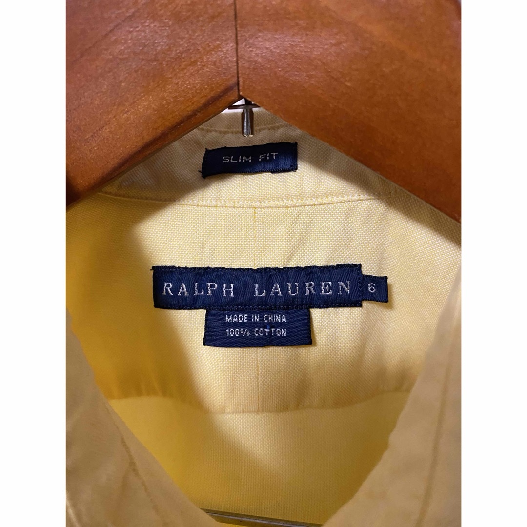 POLO RALPH LAUREN(ポロラルフローレン)のラルフローレン レディースシャツ スリムフィット イエロー 6 レディースのトップス(シャツ/ブラウス(長袖/七分))の商品写真