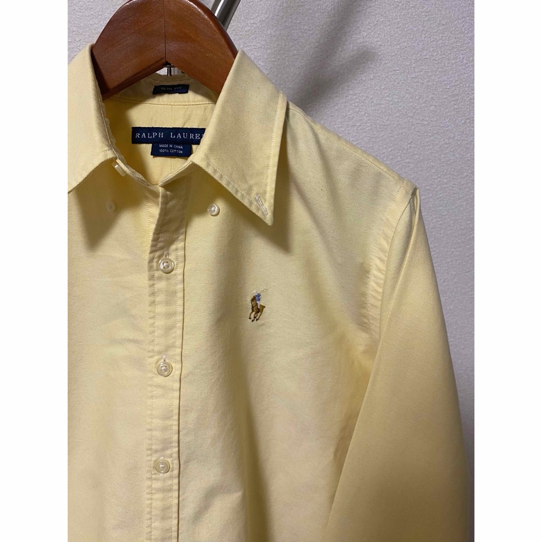 POLO RALPH LAUREN(ポロラルフローレン)のラルフローレン レディースシャツ スリムフィット イエロー 6 レディースのトップス(シャツ/ブラウス(長袖/七分))の商品写真