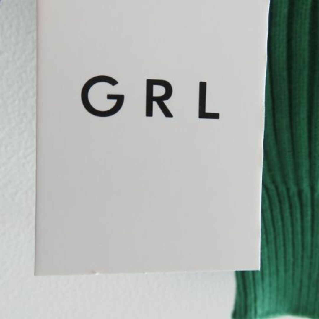 GRL(グレイル)の新品　タグ付き　GRL グレイル　ショート丈　ニット　みどり　M レディースのトップス(ニット/セーター)の商品写真