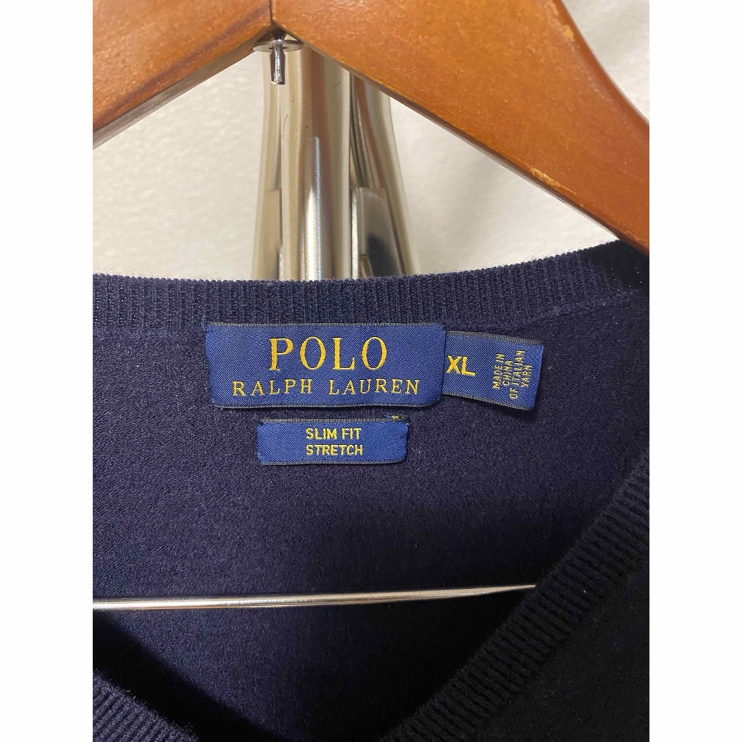 POLO RALPH LAUREN(ポロラルフローレン)のラルフローレン スリムフィット Vネックニット メンズ XL メンズのトップス(ニット/セーター)の商品写真