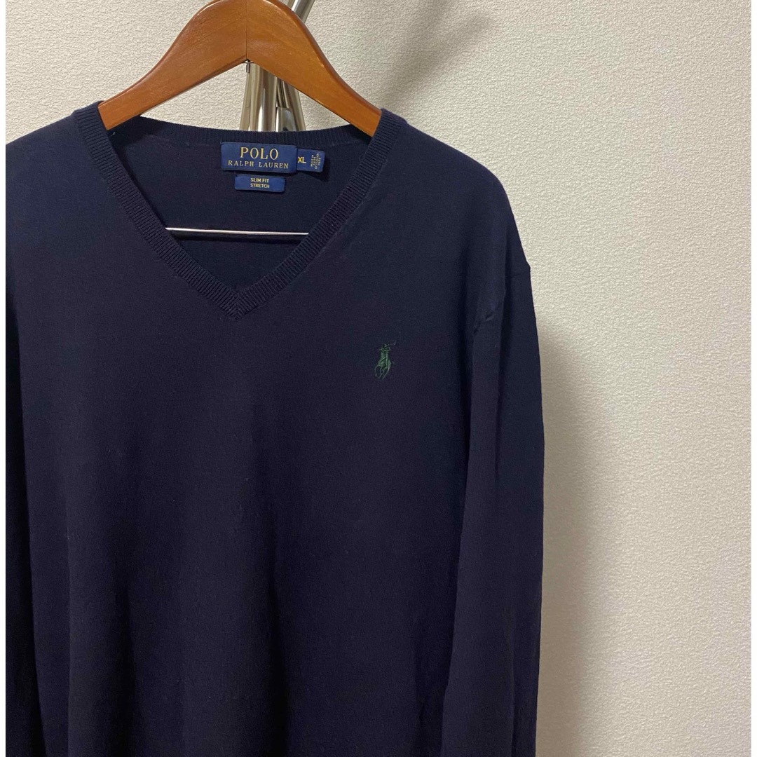 POLO RALPH LAUREN(ポロラルフローレン)のラルフローレン スリムフィット Vネックニット メンズ XL メンズのトップス(ニット/セーター)の商品写真