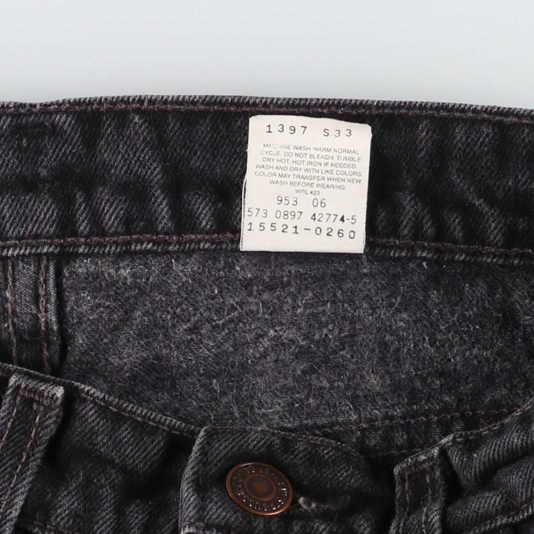 Levi's(リーバイス)の古着 90年代 リーバイス Levi's 512 SLIM FIT TAPERED LEG ブラックデニム テーパードデニムパンツ USA製 レディースL(w28) ヴィンテージ /eaa414902 レディースのパンツ(デニム/ジーンズ)の商品写真