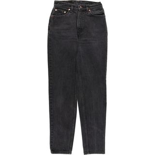 リーバイス(Levi's)の古着 90年代 リーバイス Levi's 512 SLIM FIT TAPERED LEG ブラックデニム テーパードデニムパンツ USA製 レディースL(w28) ヴィンテージ /eaa414902(デニム/ジーンズ)