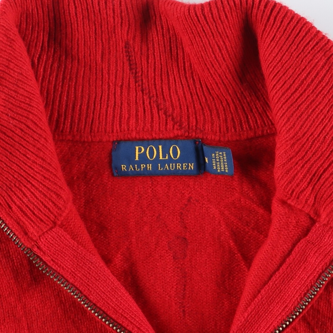 Ralph Lauren(ラルフローレン)の古着 ラルフローレン Ralph Lauren POLO RALPH LAUREN ウールニットハーフジップセーター メンズM /eaa415921 メンズのトップス(ニット/セーター)の商品写真