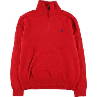 ラルフローレン(Ralph Lauren)の古着 ラルフローレン Ralph Lauren POLO RALPH LAUREN ウールニットハーフジップセーター メンズM /eaa415921(ニット/セーター)