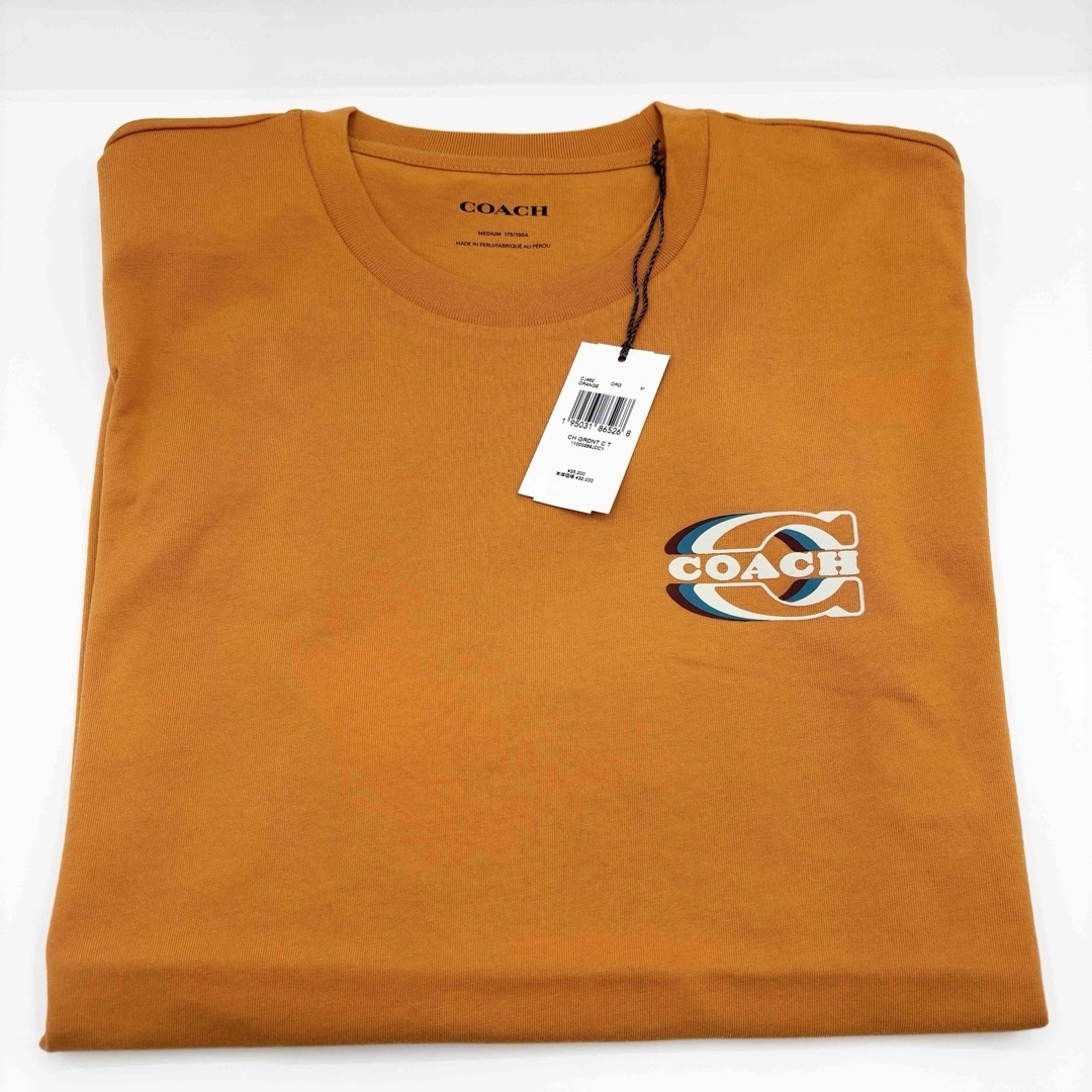 COACH(コーチ)の【COACH☆新品】シグネチャー グラディエント Tシャツ！オレンジ！Mサイズ！ メンズのトップス(Tシャツ/カットソー(半袖/袖なし))の商品写真