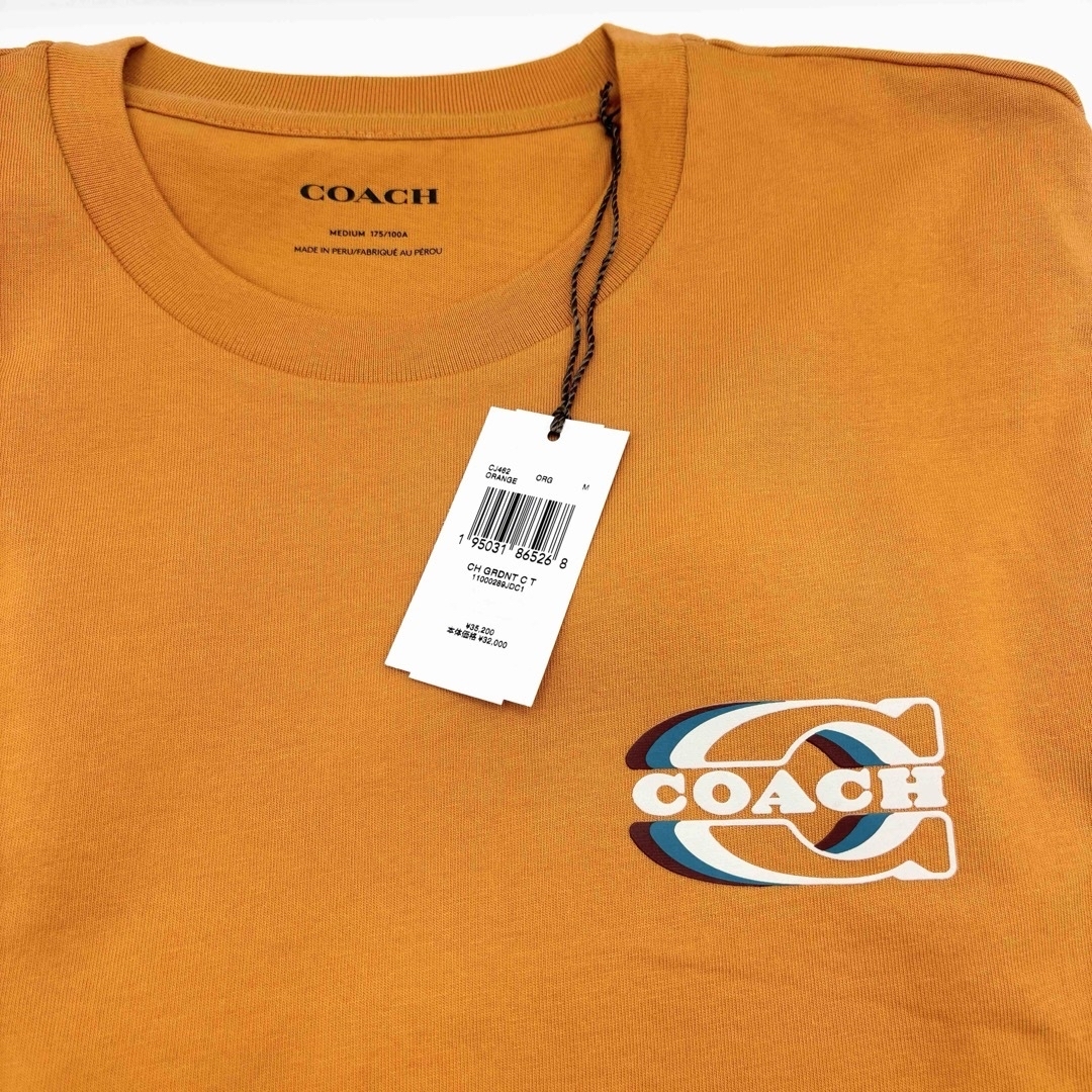 COACH(コーチ)の【COACH☆新品】シグネチャー グラディエント Tシャツ！オレンジ！Mサイズ！ メンズのトップス(Tシャツ/カットソー(半袖/袖なし))の商品写真