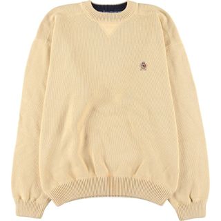 トミーヒルフィガー(TOMMY HILFIGER)の古着 90年代 トミーヒルフィガー TOMMY HILFIGER コットンニットセーター メンズXL ヴィンテージ /eaa389539(ニット/セーター)