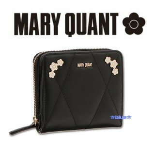 MARY QUANT - マリークワント 二つ折り 財布 黒 ウォレットの通販 by
