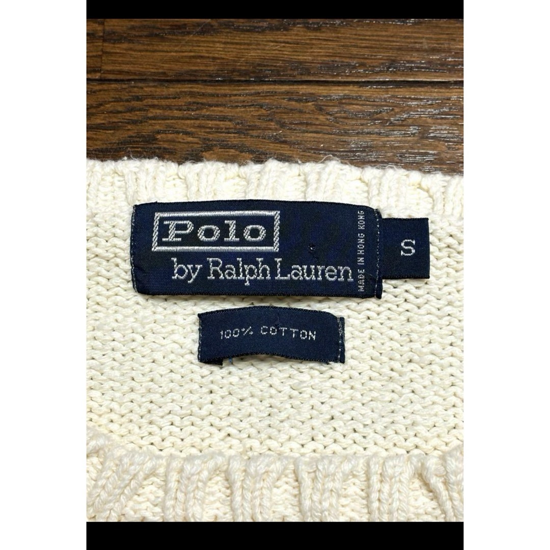 POLO RALPH LAUREN(ポロラルフローレン)のラルフローレン ニット セーター コットン 生成り アイボリー   NO1762 メンズのトップス(ニット/セーター)の商品写真