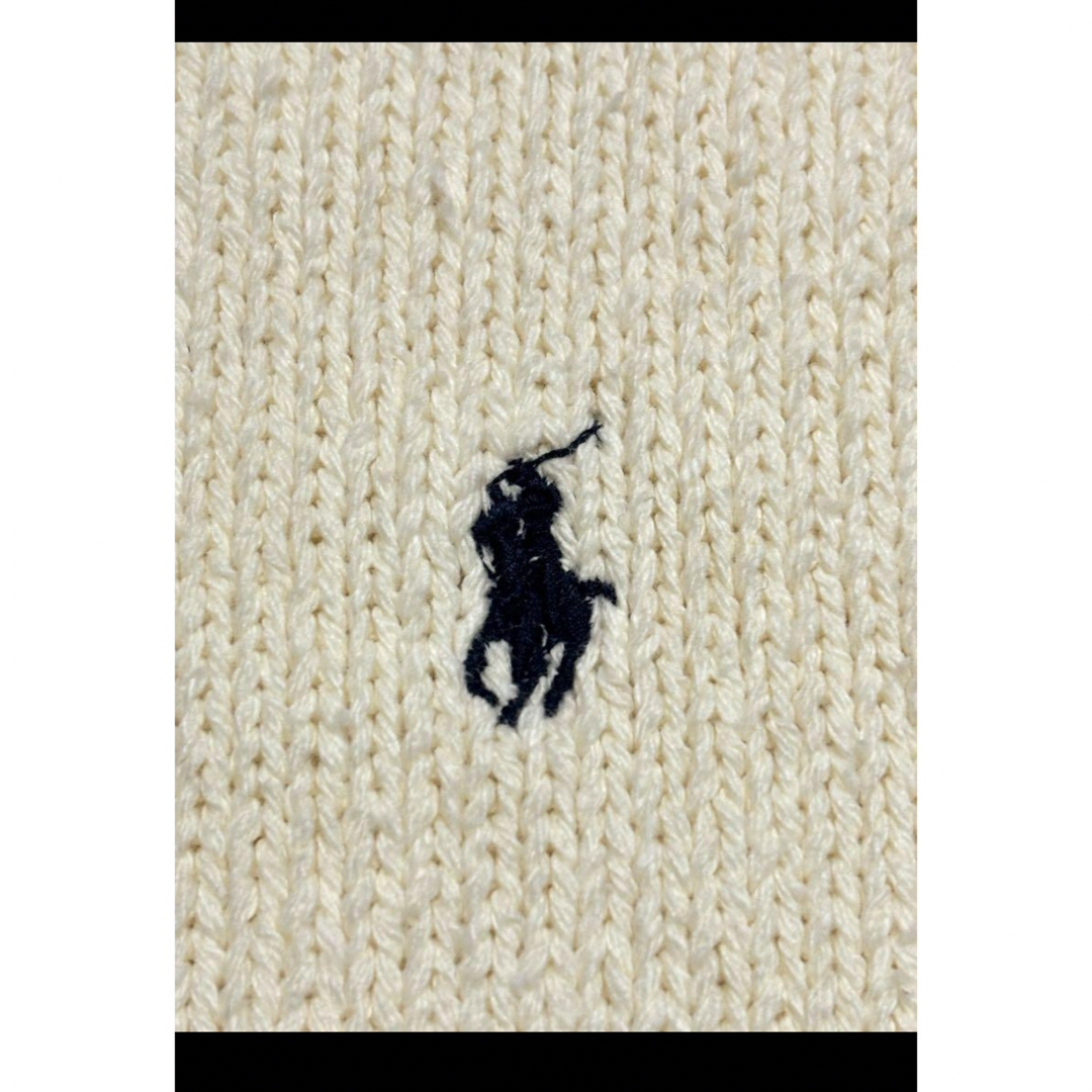 POLO RALPH LAUREN(ポロラルフローレン)のラルフローレン ニット セーター コットン 生成り アイボリー   NO1762 メンズのトップス(ニット/セーター)の商品写真