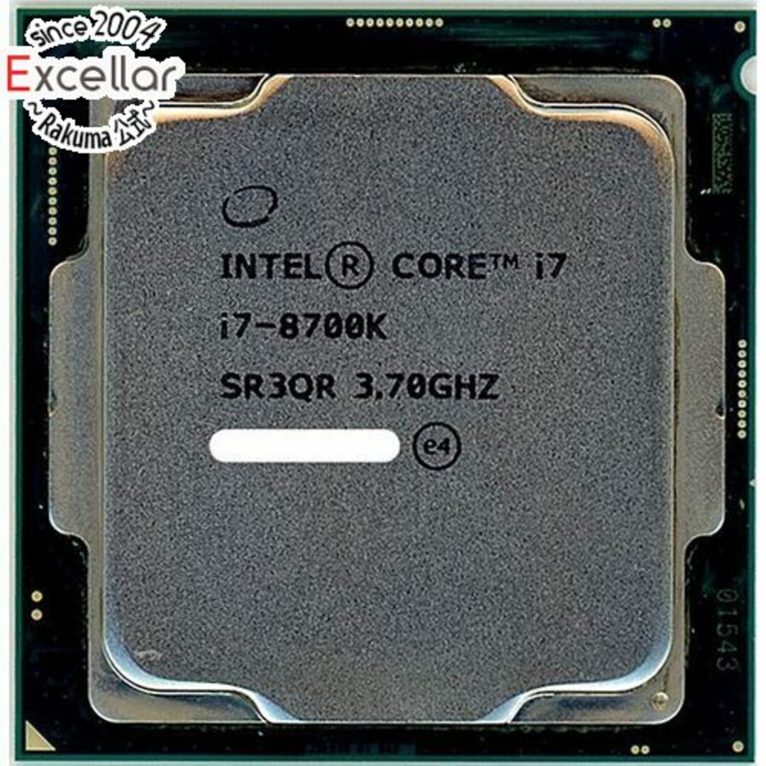 intel(インテル)のCore i7 8700K 3.7GHz LGA1151 95W SR3QR スマホ/家電/カメラのPC/タブレット(PCパーツ)の商品写真