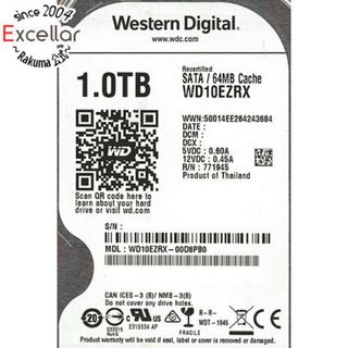 ウェスタンデジタル(Western Digital)のWestern Digital製HDD　WD10EZRX　1TB SATA600　8000～9000時間以内(PC周辺機器)