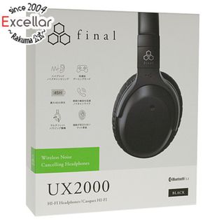 ファイナル(final)のfinal　ワイヤレス ノイズキャンセリングヘッドホン UX2000　FI-UX2DPL-BLACK　ブラック　未使用(ヘッドフォン/イヤフォン)