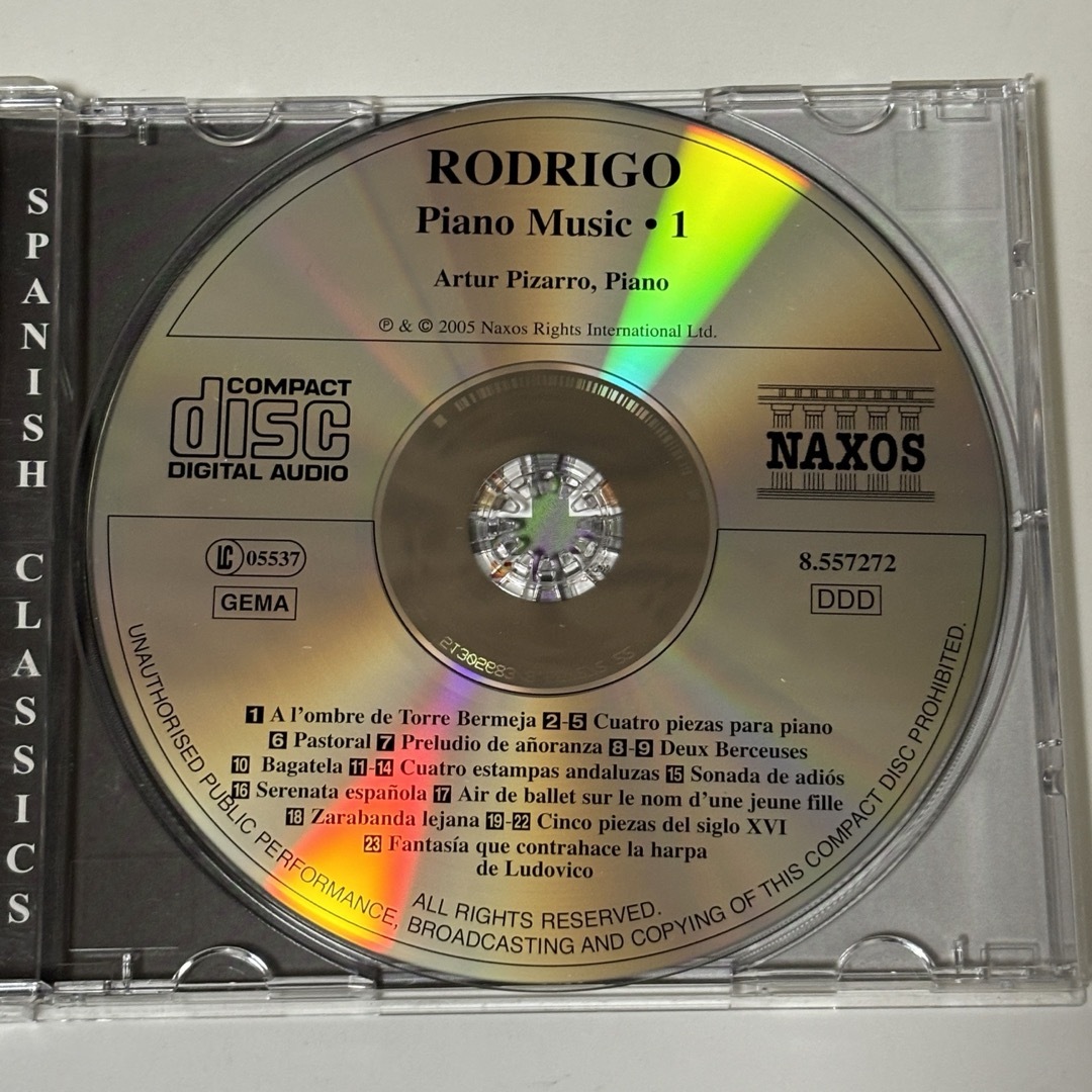 クラシックCD ピサロ/ロドリーゴ：ピアノ作品集 1 エンタメ/ホビーのCD(クラシック)の商品写真