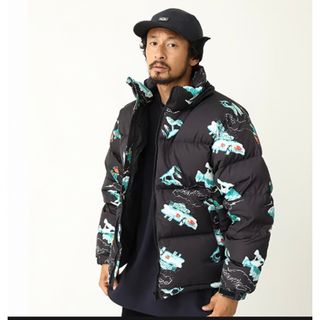 ネイバーフッド(NEIGHBORHOOD)の新品未使用品　challenger printed down jacket M(ダウンジャケット)