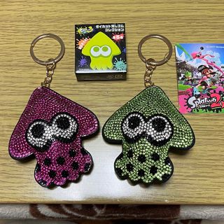 スプラトゥーン　キラキラキーホルダー、消しゴム(キャラクターグッズ)