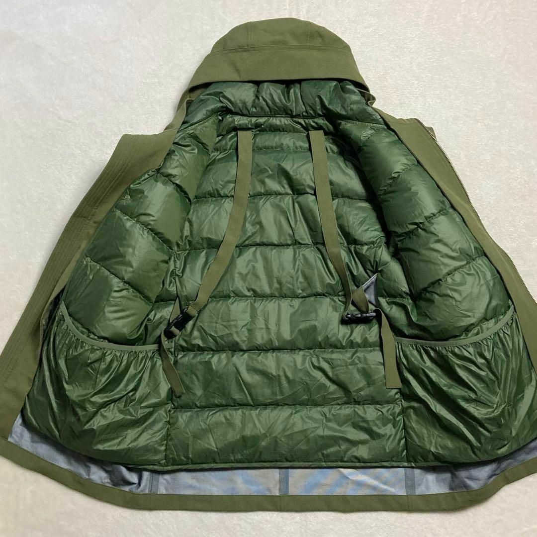 【良品】snow peak 焚き火 2way ダウンジャケット L カーキ