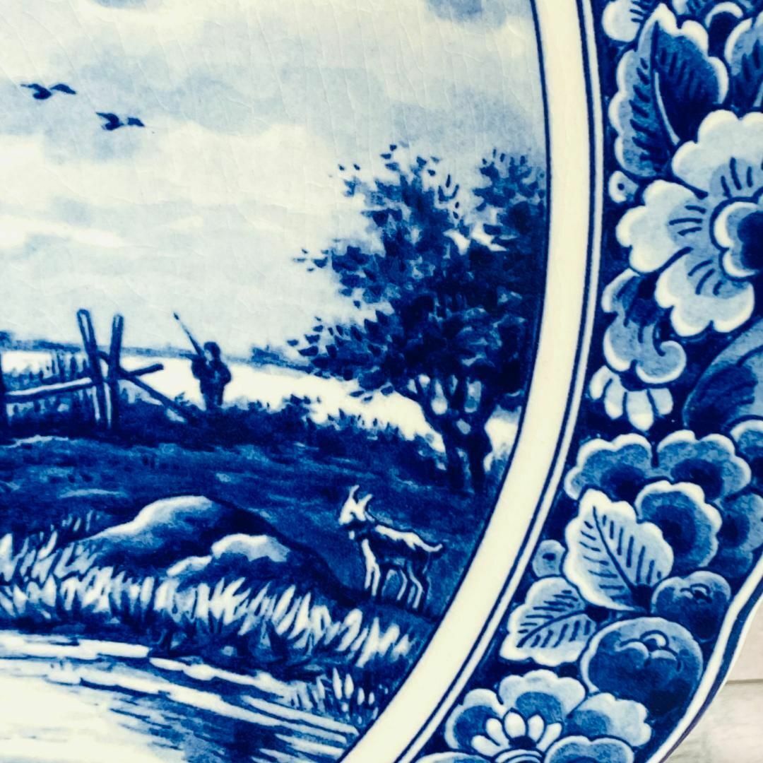 【大皿】 ROYAL DELFT ロイヤル デルフト 飾り皿 絵皿 オランダ製 インテリア/住まい/日用品のインテリア小物(置物)の商品写真
