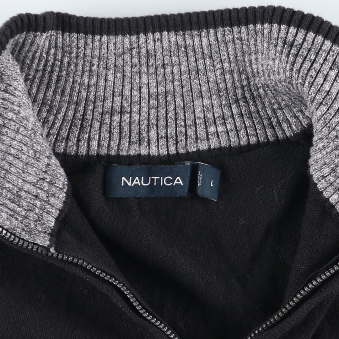 NAUTICA(ノーティカ)の古着 00年代 ノーティカ NAUTICA コットンニットハーフジップセーター メンズL /eaa415910 メンズのトップス(ニット/セーター)の商品写真