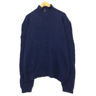 ラルフローレン(Ralph Lauren)の古着 ラルフローレン Ralph Lauren POLO by Ralph Lauren ウールニットハーフジップセーター メンズXL /eaa415502(ニット/セーター)