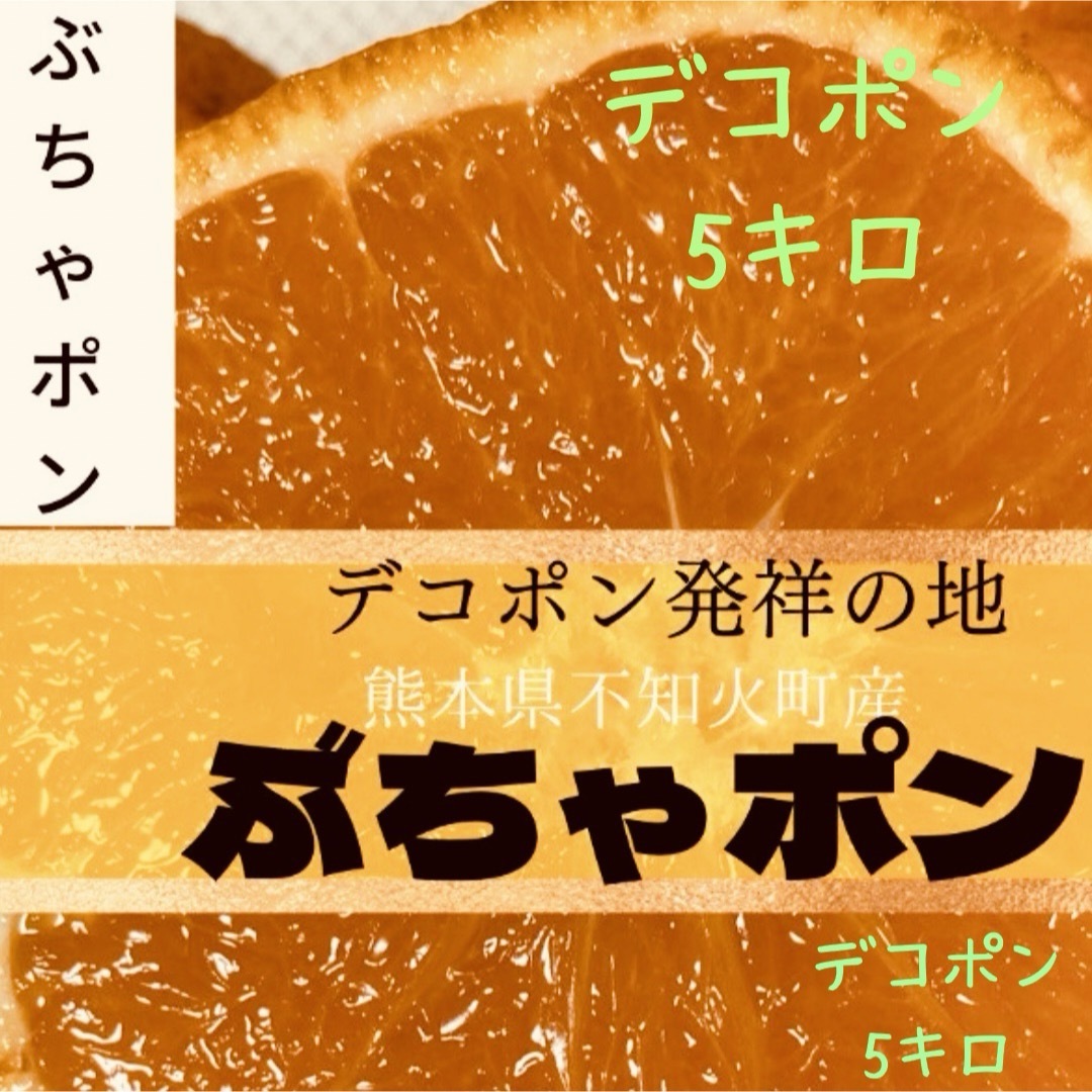 【新登場】デコポン発祥の地！熊本　本場の不知火町 『ぶちゃポン』５Kg みかん 食品/飲料/酒の食品(フルーツ)の商品写真