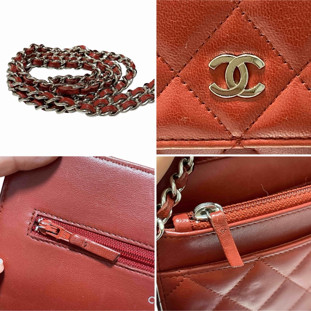 CHANEL(シャネル)の【CHANEL】マトラッセ チェーンウォレット☆可愛い赤でコーデのポイントに♡ レディースのファッション小物(財布)の商品写真