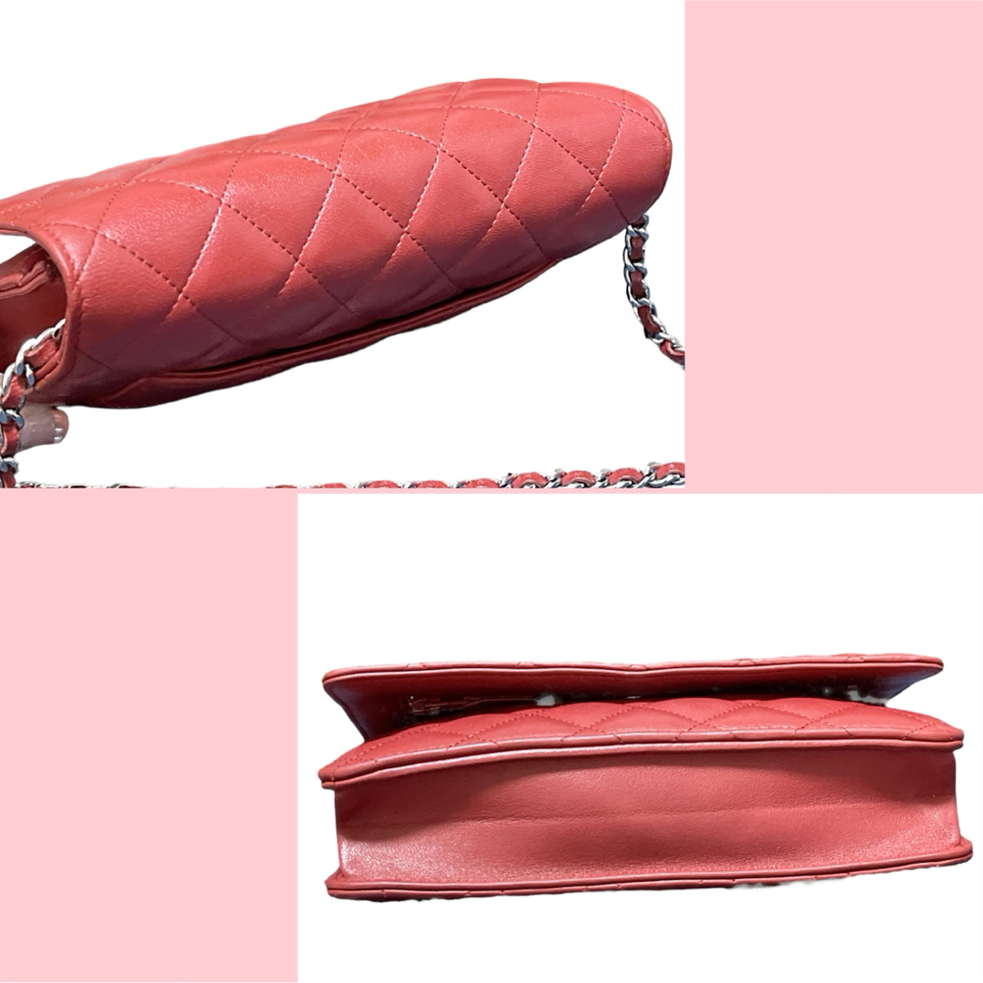 CHANEL(シャネル)の【CHANEL】マトラッセ チェーンウォレット☆可愛い赤でコーデのポイントに♡ レディースのファッション小物(財布)の商品写真