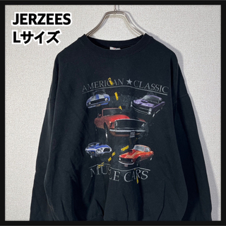 ジャージーズ(JERZEES)の【ジャージーズ】90sスウェット　アメ車　旧車　クラシックカー　ブラックF3(スウェット)
