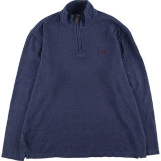 ラルフローレン(Ralph Lauren)の古着 90年代 ラルフローレン Ralph Lauren CHAPS チャップス コットンニットハーフジップセーター メンズL ヴィンテージ /eaa415205(ニット/セーター)